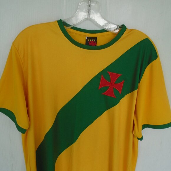 Vasco Da Gama Soccer Jersey Mens Size L Gold/Green - Picture 6 of 6